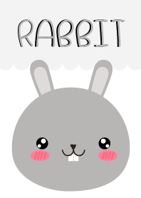 Simple Lovely Gray Rabbit Theme
