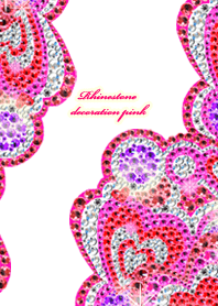 Rhinestone decoration pink