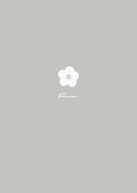 Simple Small Flower / Gray White Beige