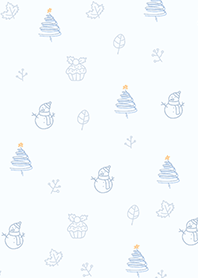 christmas minimal blue