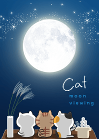 Gray Cat Moon Viewing 01_2