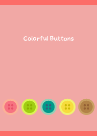 Colorful Buttons on red