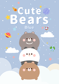 misty cat-Cute Bears Galaxy blue2