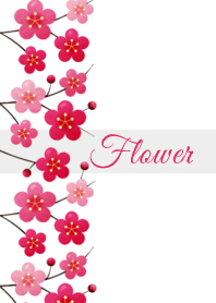 Flower 005-2 (Plum blossoms/White)