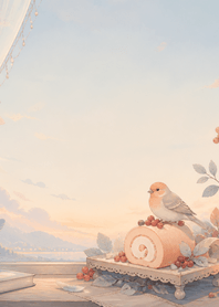 Peach Finch Berry Roll Shelf