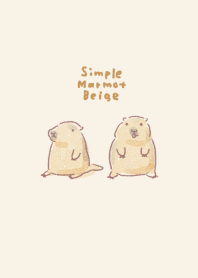 シンプル マーモット ベージュ