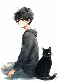 Healing Life-Cat Friends Boy and Cat4