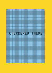 DUSTY BLUE CHECKERED THEMEj-YELLOW-RED