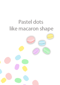 Pastel color dots like macaron shape