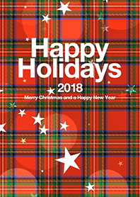 Happy Holidays 2018 tartan#01