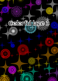 Flowers and lace ribbon -Colorful 3-