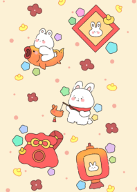 Chinese New Year rabbit calls for money