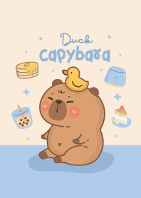 Capybara & Duck Cute :D