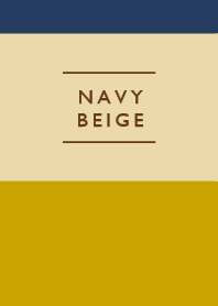 Basic Simple/ Navy Beige & Yellow