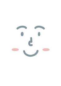 Smiling face.(white,blue)