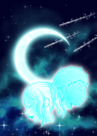 Moon and Gemini light blue JPN