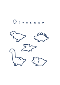 5 semi real dinosaurs/ navy line wh