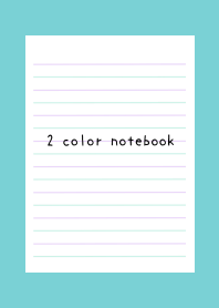 2 COLOR NOTEBOOKj-PURPLE&GREEN-MINTGREEN
