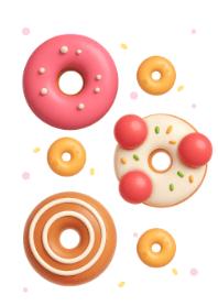 Yummy colorful donuts 4