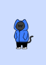 Hoodie black cat(2-07)