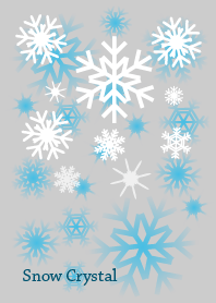 雪の結晶（ブルー＆グレー）＠冬特集