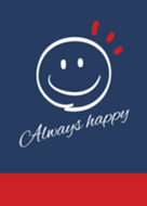 Always happy -NAVY+RED-