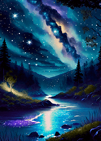 Beautiful starry night view#2949