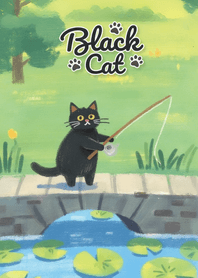 Cute lucky black cat theme - JP30