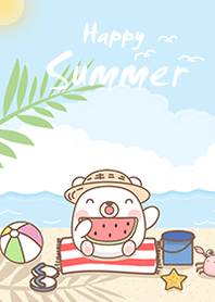 Happy summer on the beach