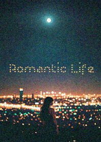 Night scene-woman looking at the city2.2