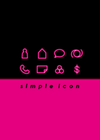 Simple neon icon-pink