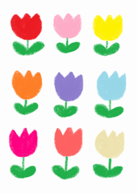 (Colorful Tulip) x crayon