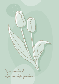 dull color tulip/Green