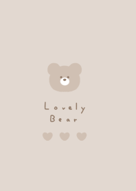 Bear&Heart/ beige thick