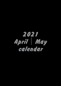 2021calendar Japanese"4-5"Black