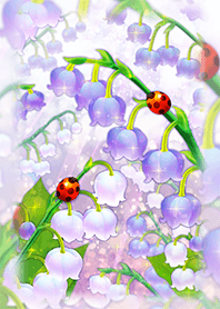 Goodluck ladybird and lily of the valley