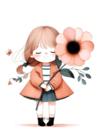 Girl and Flower V.30