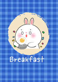 อาหารเช้า กระต่ายขาว เรียบง่าย