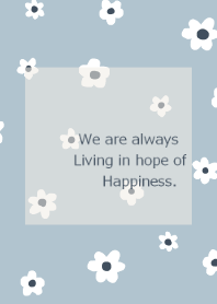 flower pattern /dustyblue beige