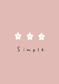 Pink beige and small flowers.