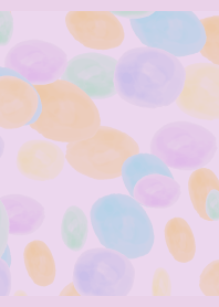 Warm watercolor08 on light purple