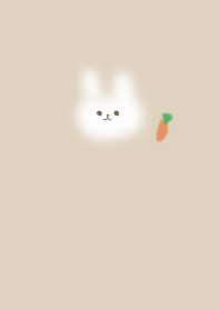ベージュゆるふんわりうさぎ。