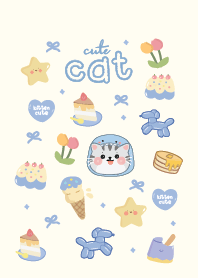 แมวสุดน่ารักมินิมอล : สีฟ้า!