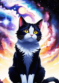 Night Moon Star Cat eDe56c