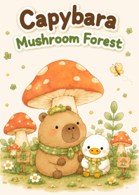 Capybara Mushroom Forest