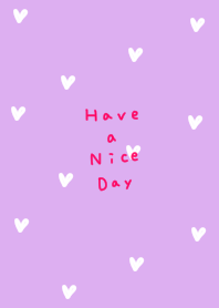 Purple and white heart pattern.