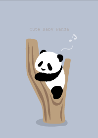 Cute Baby Panda - Dusty Blue 3