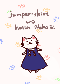Cat wearing a jumper-skirt