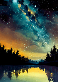 Beautiful starry night view#870