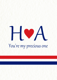 H&A Initial -Red & Blue-